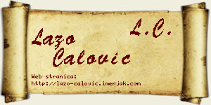 Lazo Ćalović vizit kartica